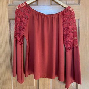 Boutique Burnt Orange Blouse